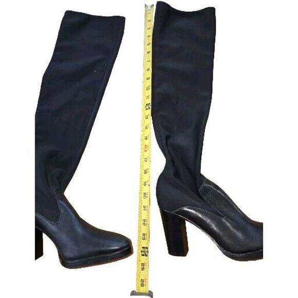 Donald J Pliner Pull On Over The Knee Joan Stretch Leather Boots Black Size 6M - Picture 11 of 11